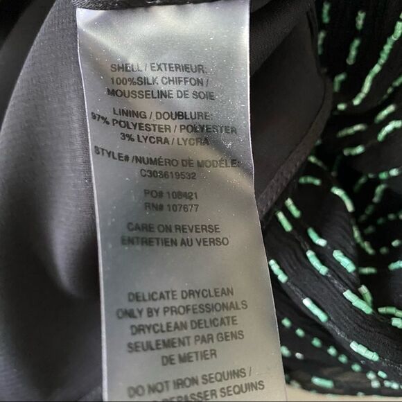 ALICE & Olivia -Micro Beaded Silk Cowl Back Dress - Picture 12 of 14